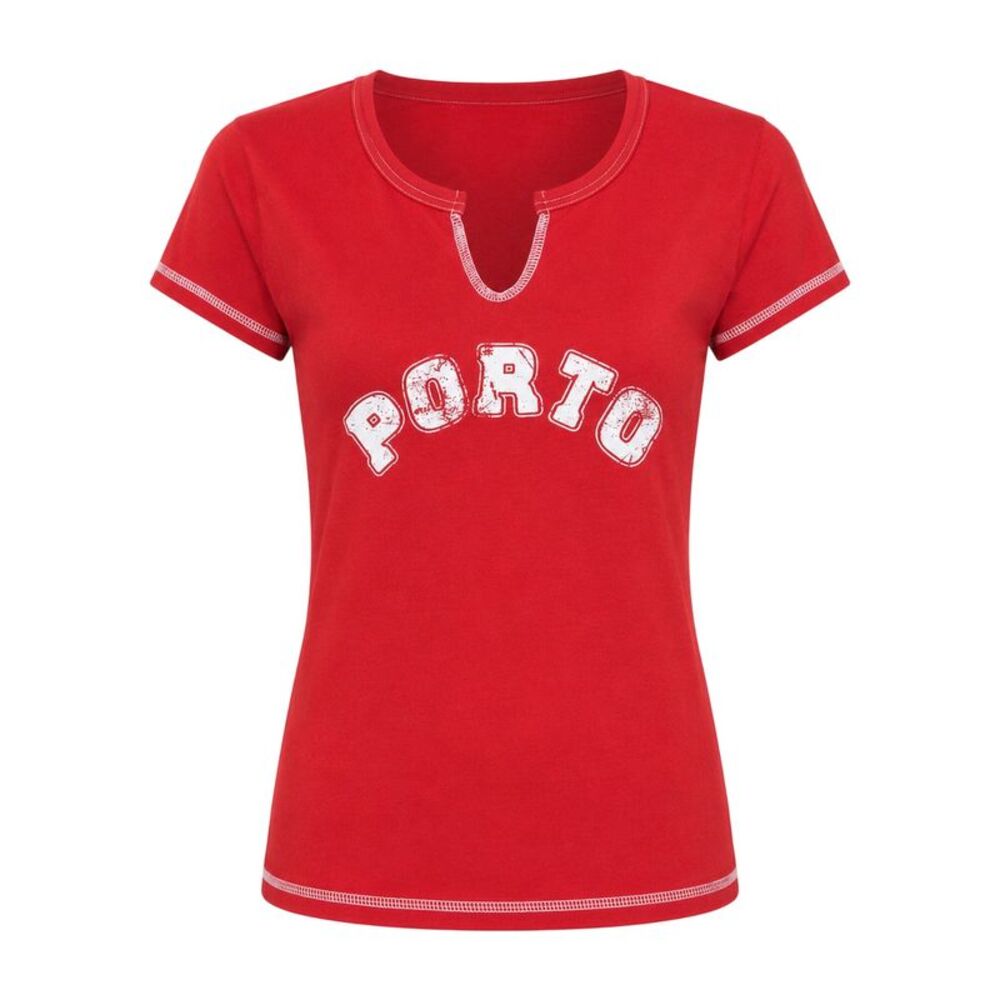 Daisy Street Womens/Ladies Lettering Notch Neck Crop T-Shirt / Red